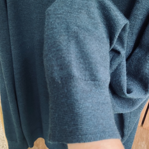 Black Brown 1826 100% Extra Fine Merino Wool 1/4 Zip Navy Sweater Pullover XXL - Picture 7 of 14